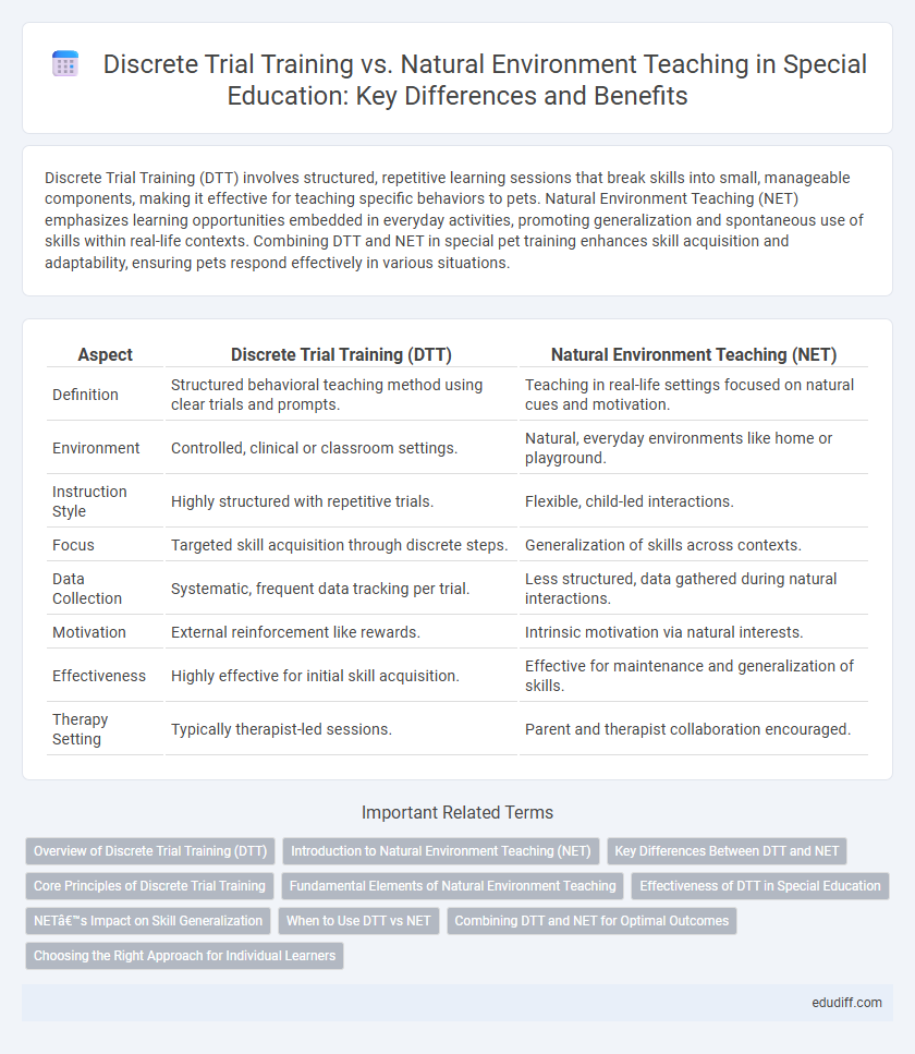 Discrete Trial Training vs. Natural Environment Teaching in Special Education: Key Differences and Benefits