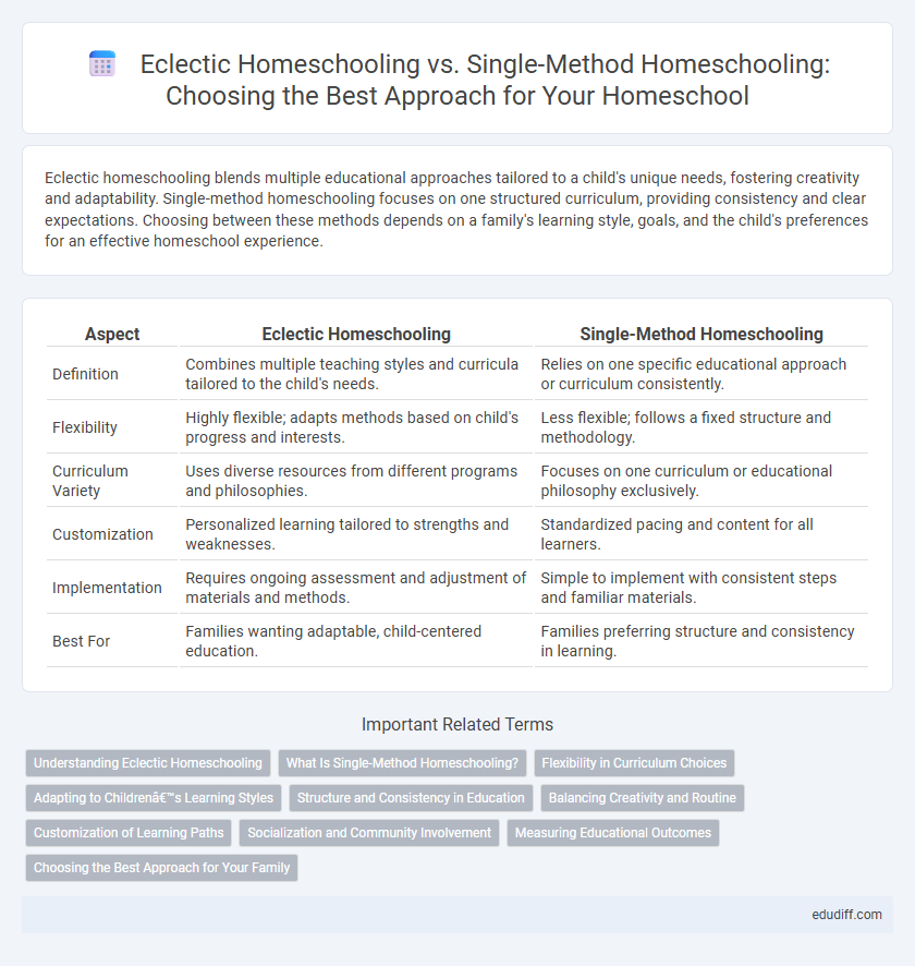Eclectic Homeschooling vs. Single-Method Homeschooling: Choosing the Best Approach for Your Homeschool