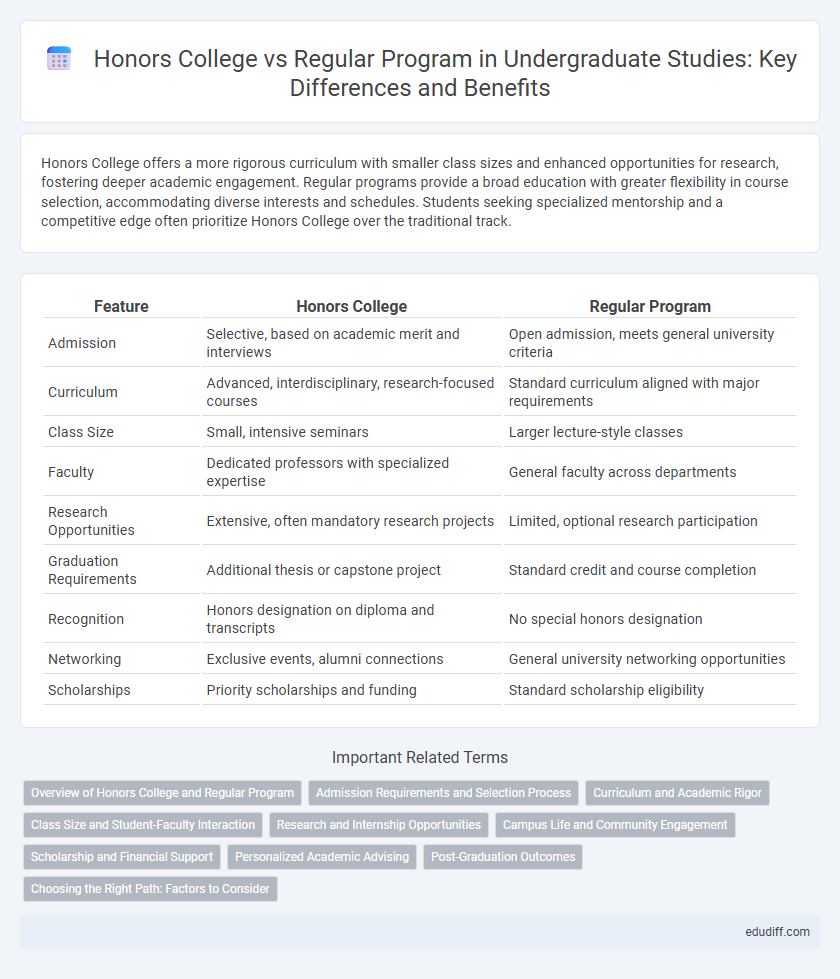 Honors College vs Regular Program in Undergraduate Studies: Key Differences and Benefits
