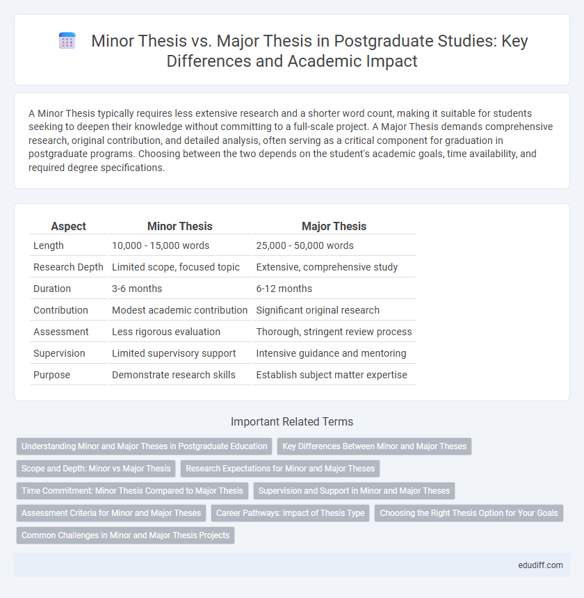 Minor Thesis vs. Major Thesis in Postgraduate Studies: Key Differences and Academic Impact