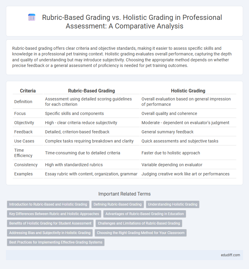 Rubric-Based Grading vs. Holistic Grading in Professional Assessment: A Comparative Analysis
