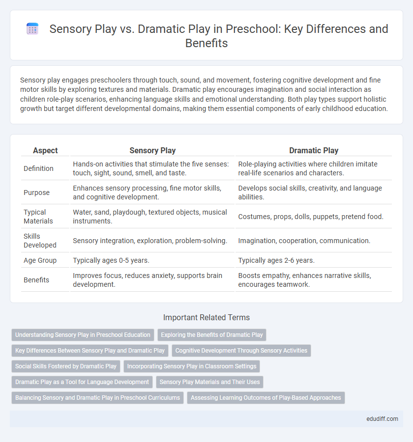 Sensory Play vs. Dramatic Play in Preschool: Key Differences and Benefits