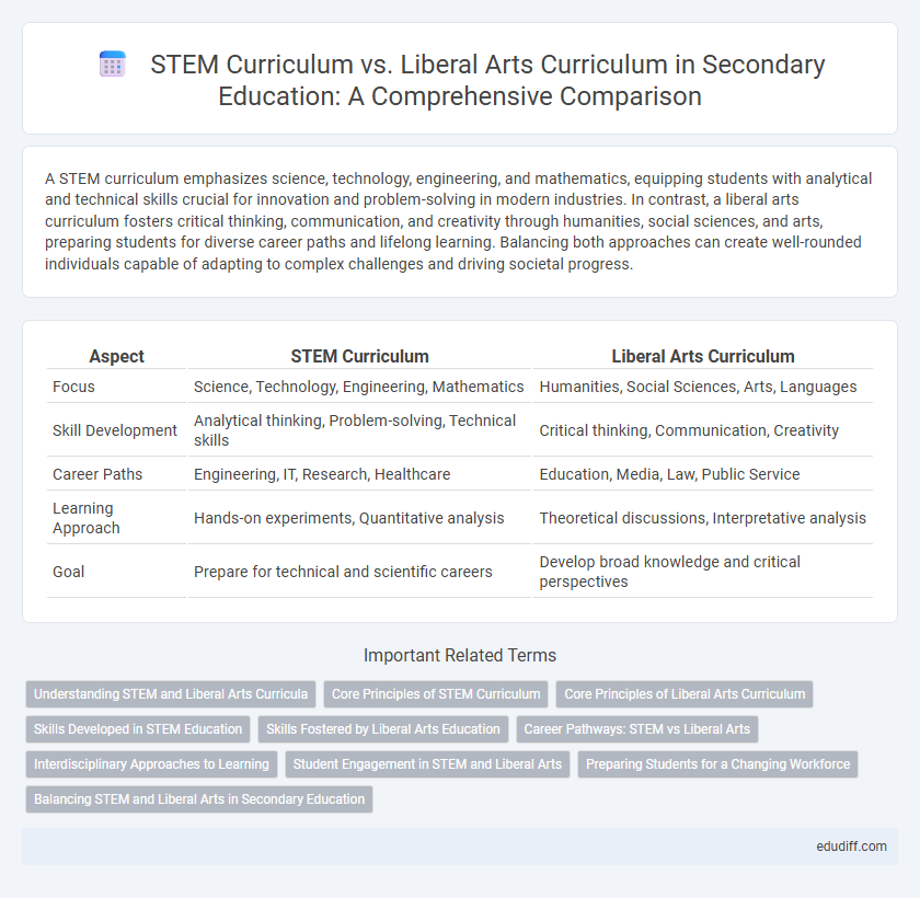 STEM Curriculum vs. Liberal Arts Curriculum in Secondary Education: A Comprehensive Comparison