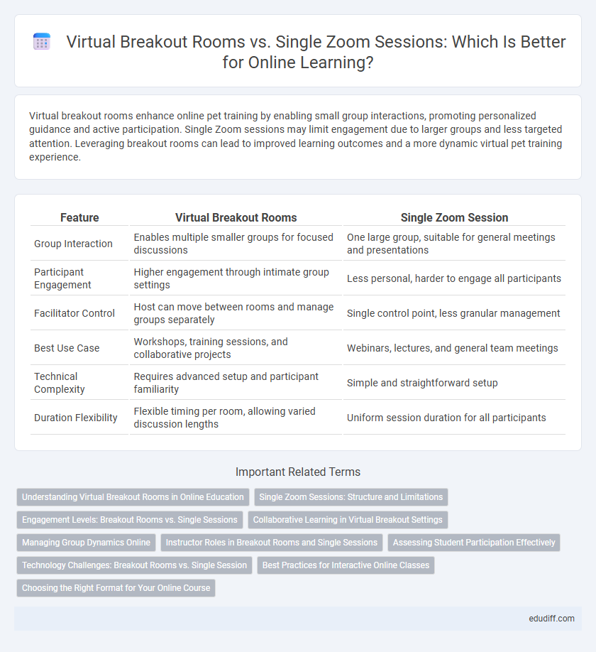 Virtual Breakout Rooms vs. Single Zoom Sessions: Which Is Better for Online Learning?