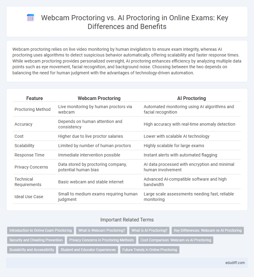 Webcam Proctoring vs. AI Proctoring in Online Exams: Key Differences and Benefits